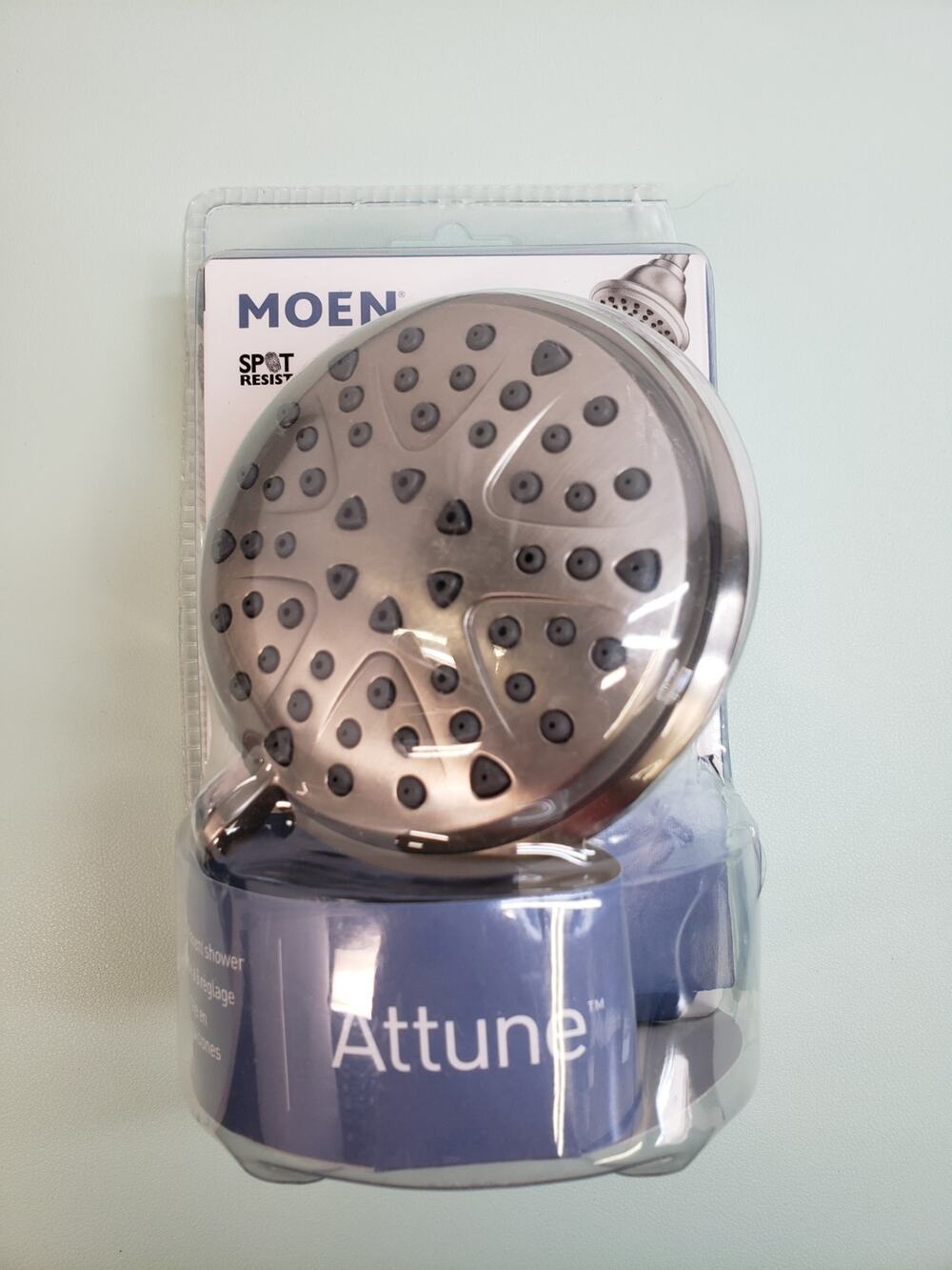 Moen 218W0SRN Attune 8-Function Wall Mount Fixed Showerhead, Spot Resist Nickel